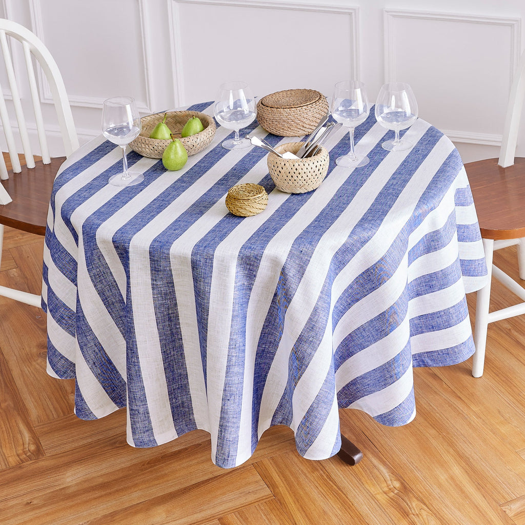Cabana Stripe Round Tablecloth