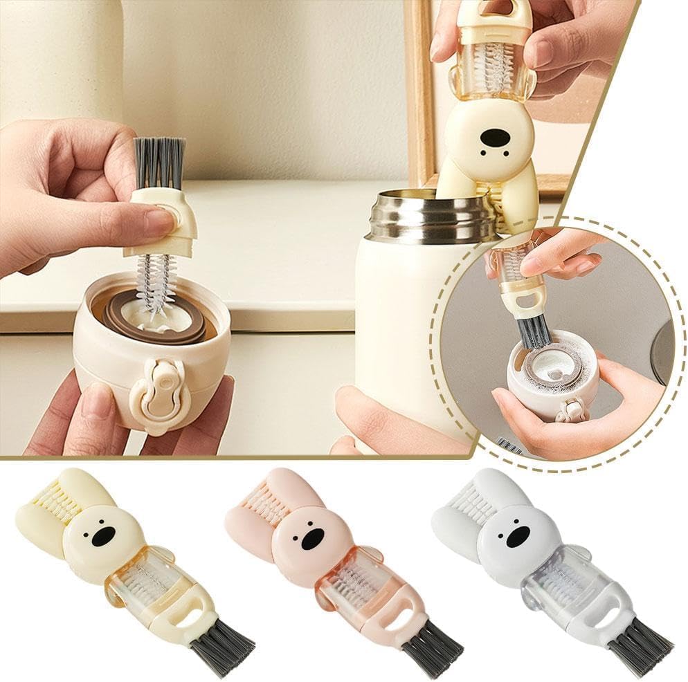 Rabbit cup lid brush four in one insulated water cup brush milk bottle pacifier cup mouth gap cleaning brush