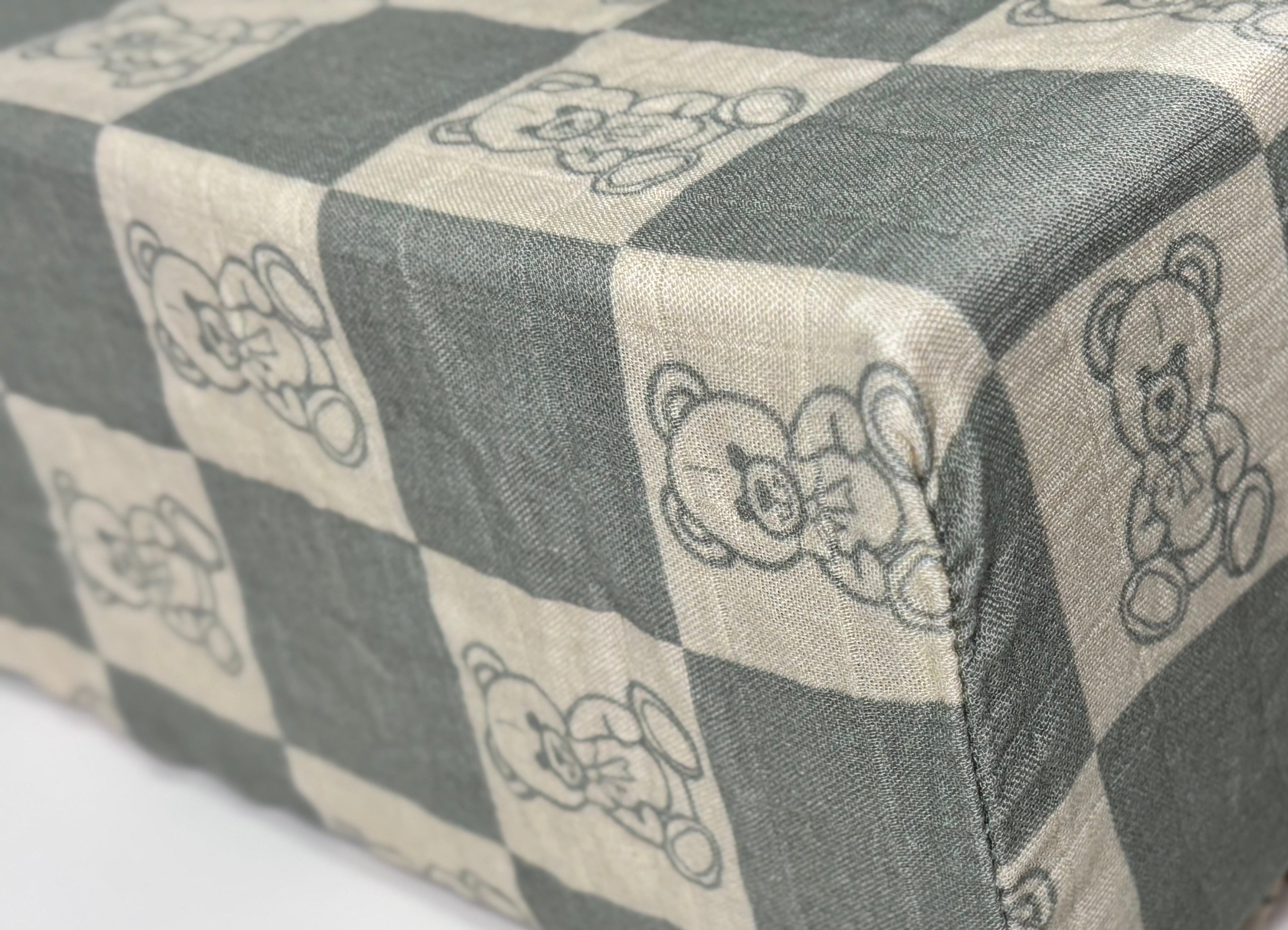 Organic Bamboo Blend Crib Sheet in Checkered Bears