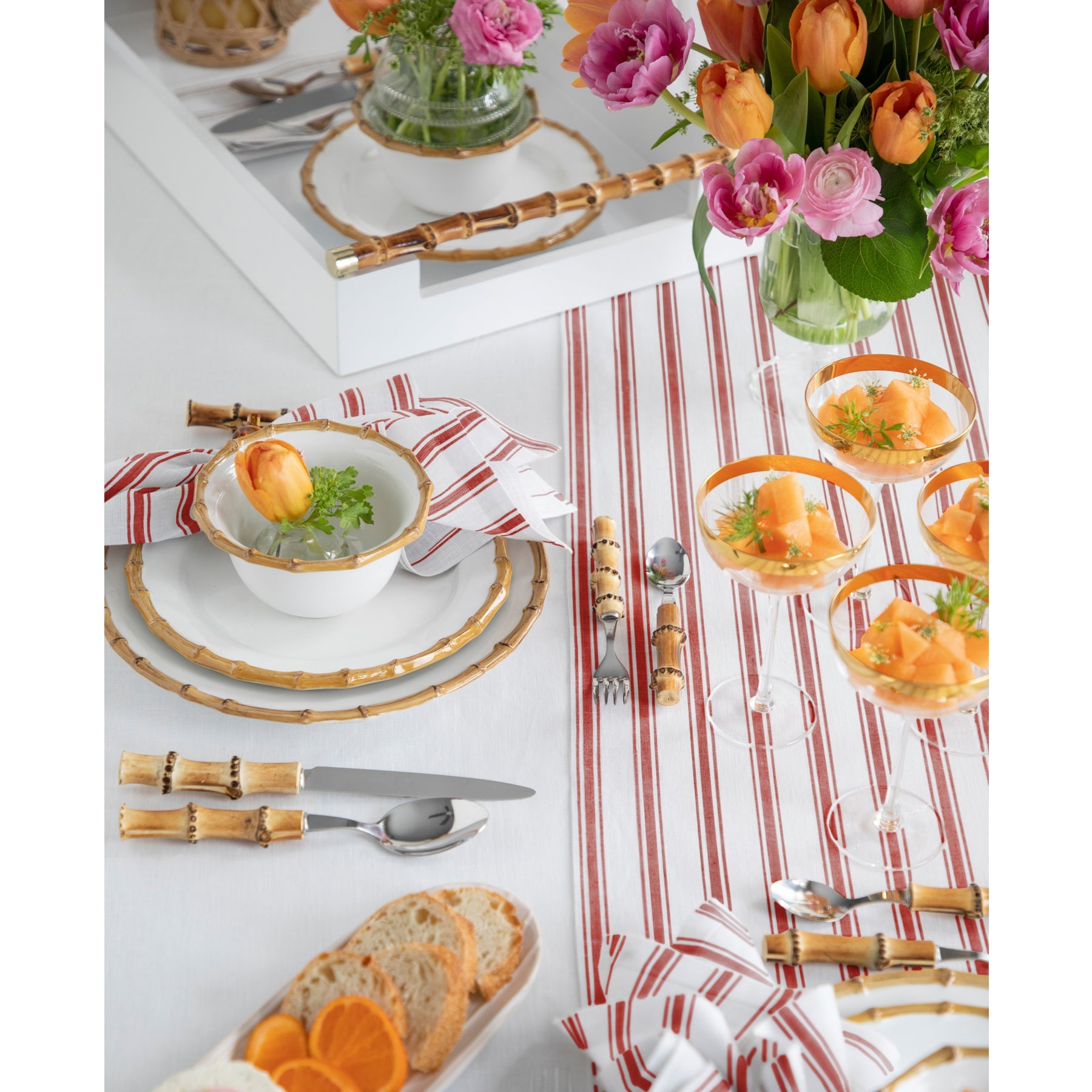 Capri Ticking Stripe Tablecloth
