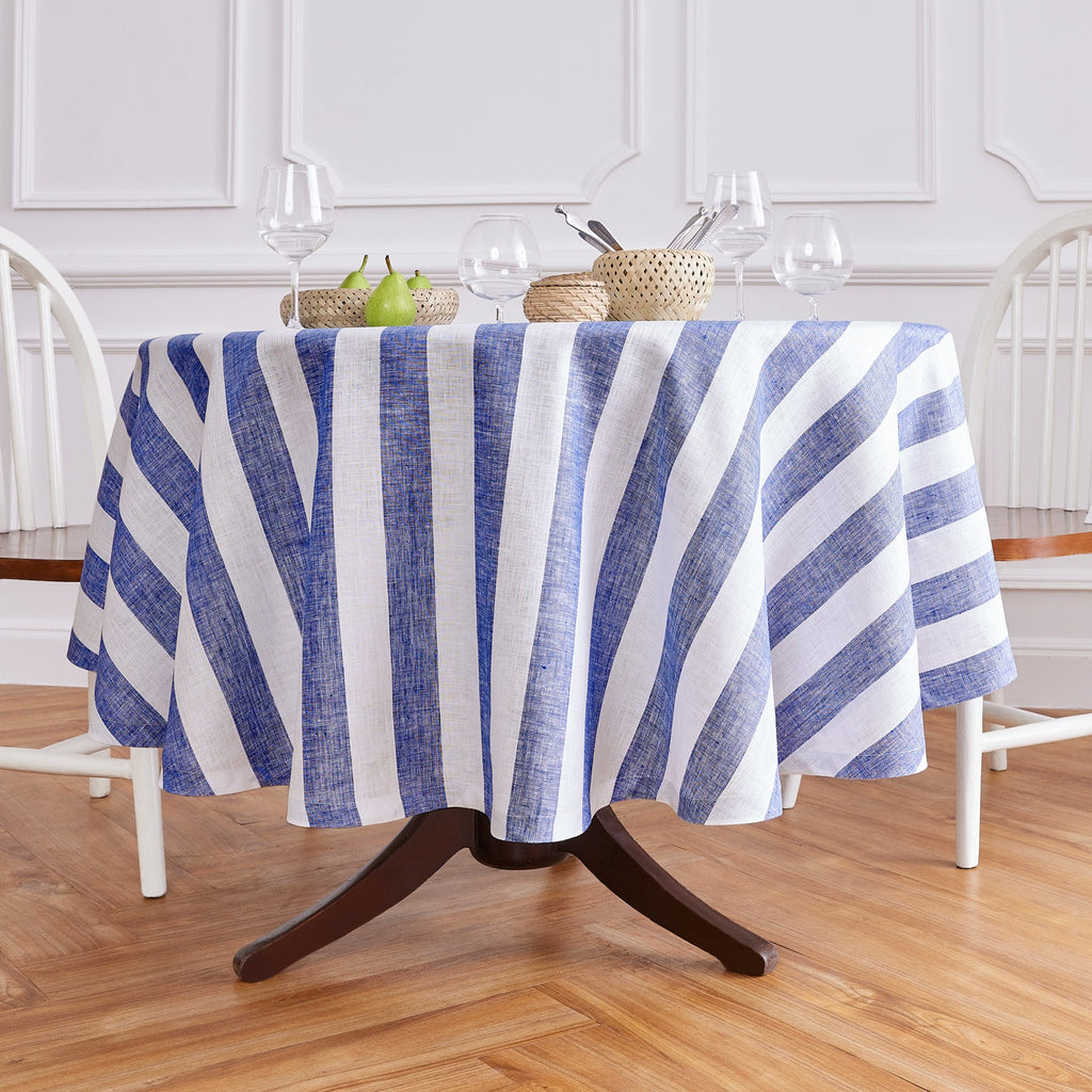 Cabana Stripe Round Tablecloth