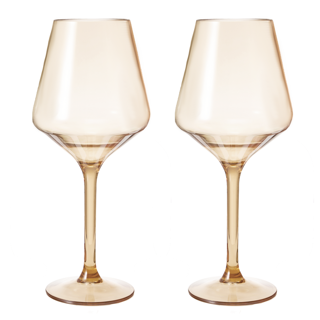 Saint Tropez Acrylic Stemmed Wine Glassware, Set of 2