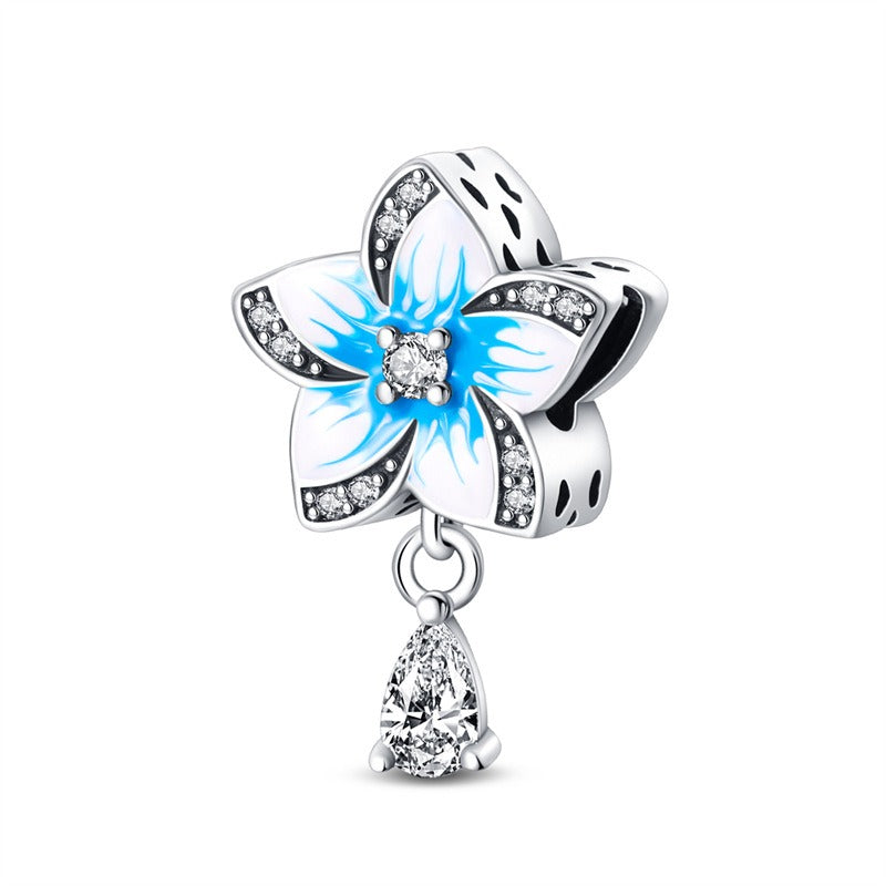 Butterfly flower thread safety bead fixing clip buckle string decoration