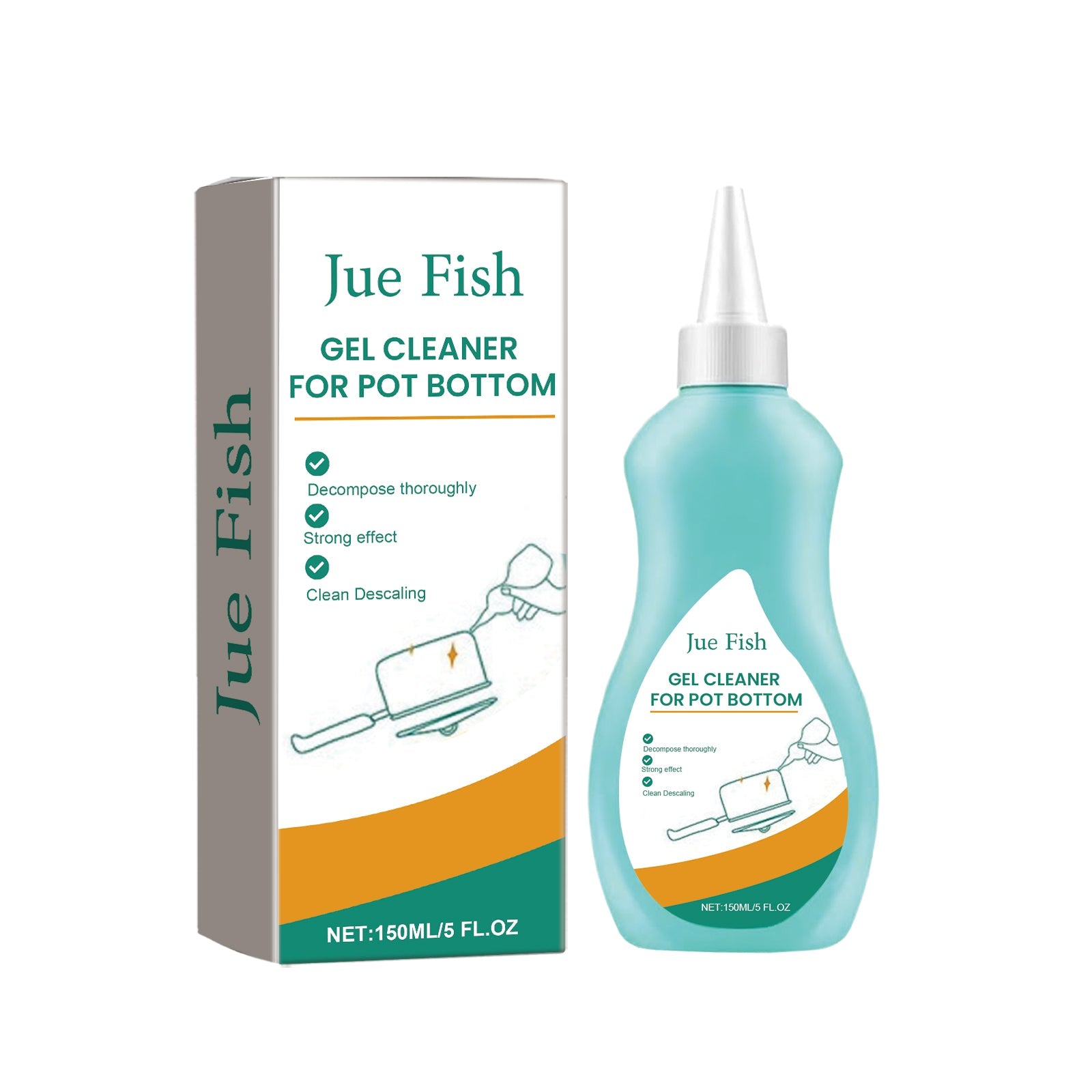 Kitchen Cleaner, Cooktop Range Hood Cooker Clean Oil Stains Black Dirt On The Bottom Of The Pan Cleanser