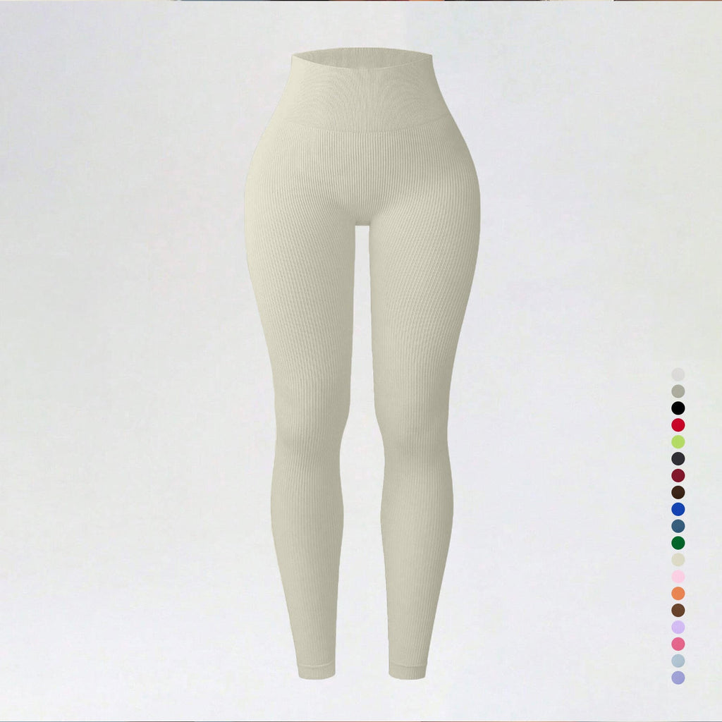 Threaded autumn and winter yoga pants seamless fitness pants high waisted sports yoga clothes leggings