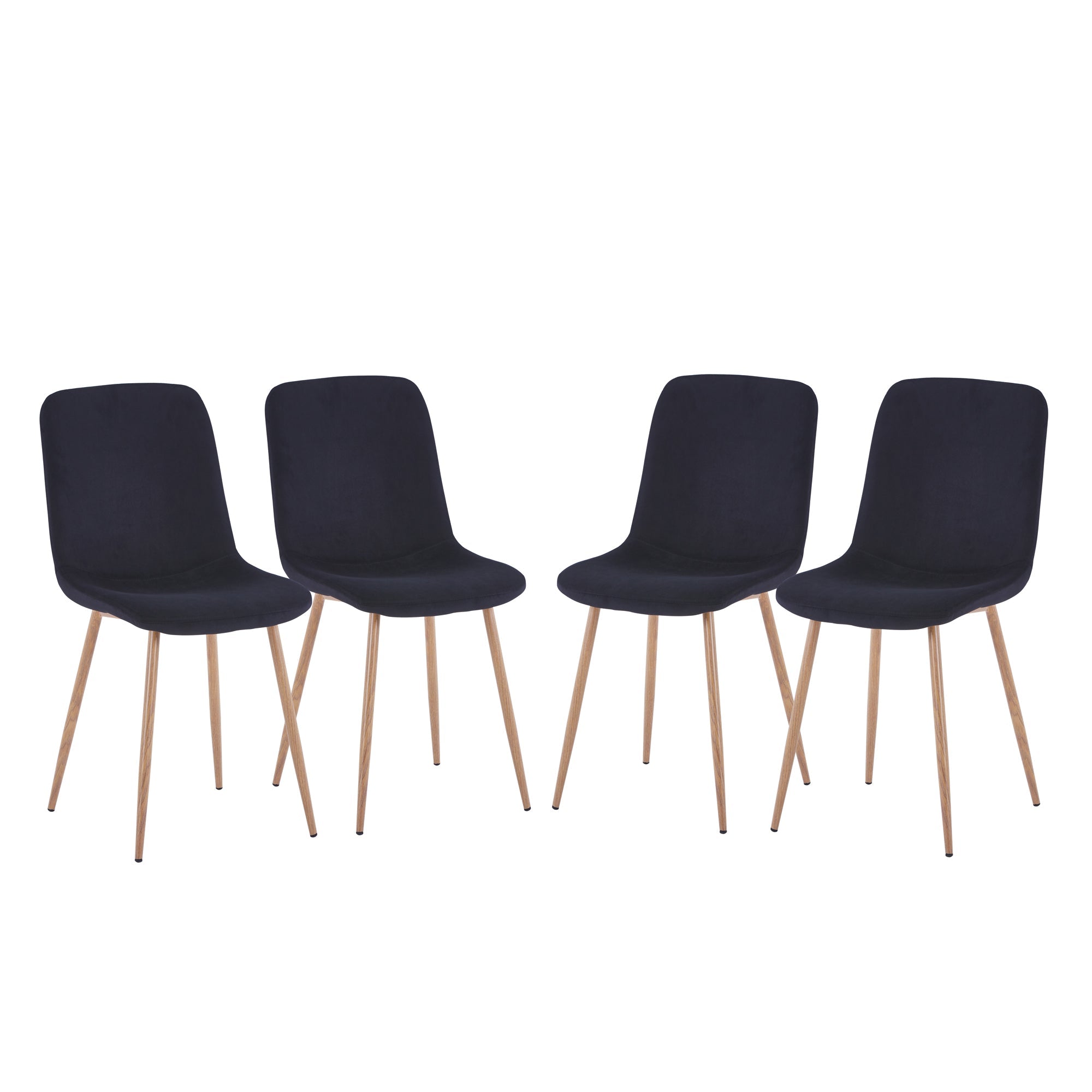 Dining Chair 4PCS（BLACK）Modern style New technology Suitable for restaurants cafes taverns offices