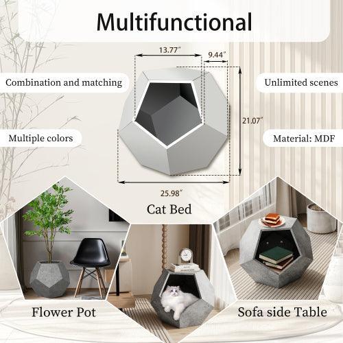 25.98'' Modern Pet Furniture Cat Carrier, Sofa Side Table, Planter MDF Multifunctional Furniture, Burmese Sumac