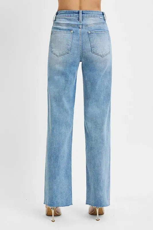 Tummy Control Rise Straight Leg RISEN Jeans