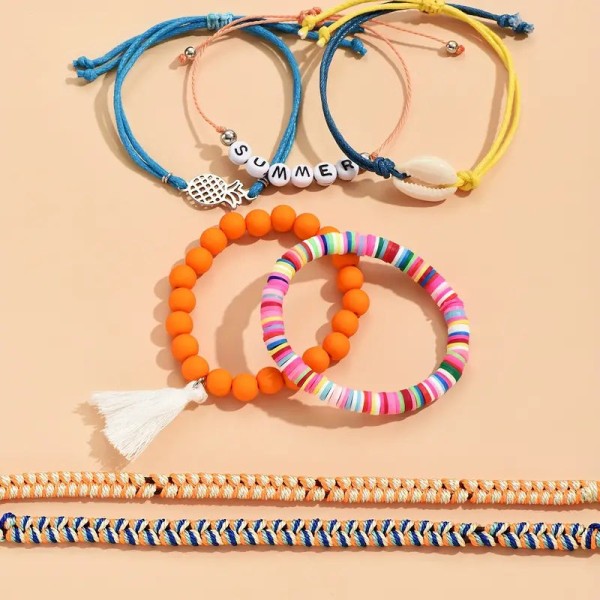 Boho 7 Piece Summer Bracelet Set
