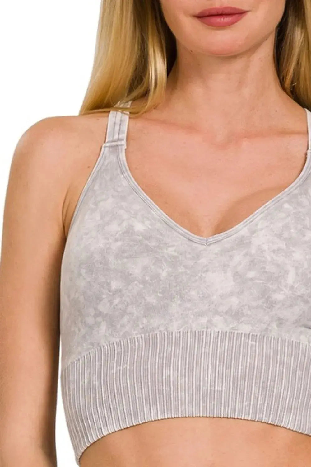 Zenana Washed Seamless Crisscross Racerback Tank Top