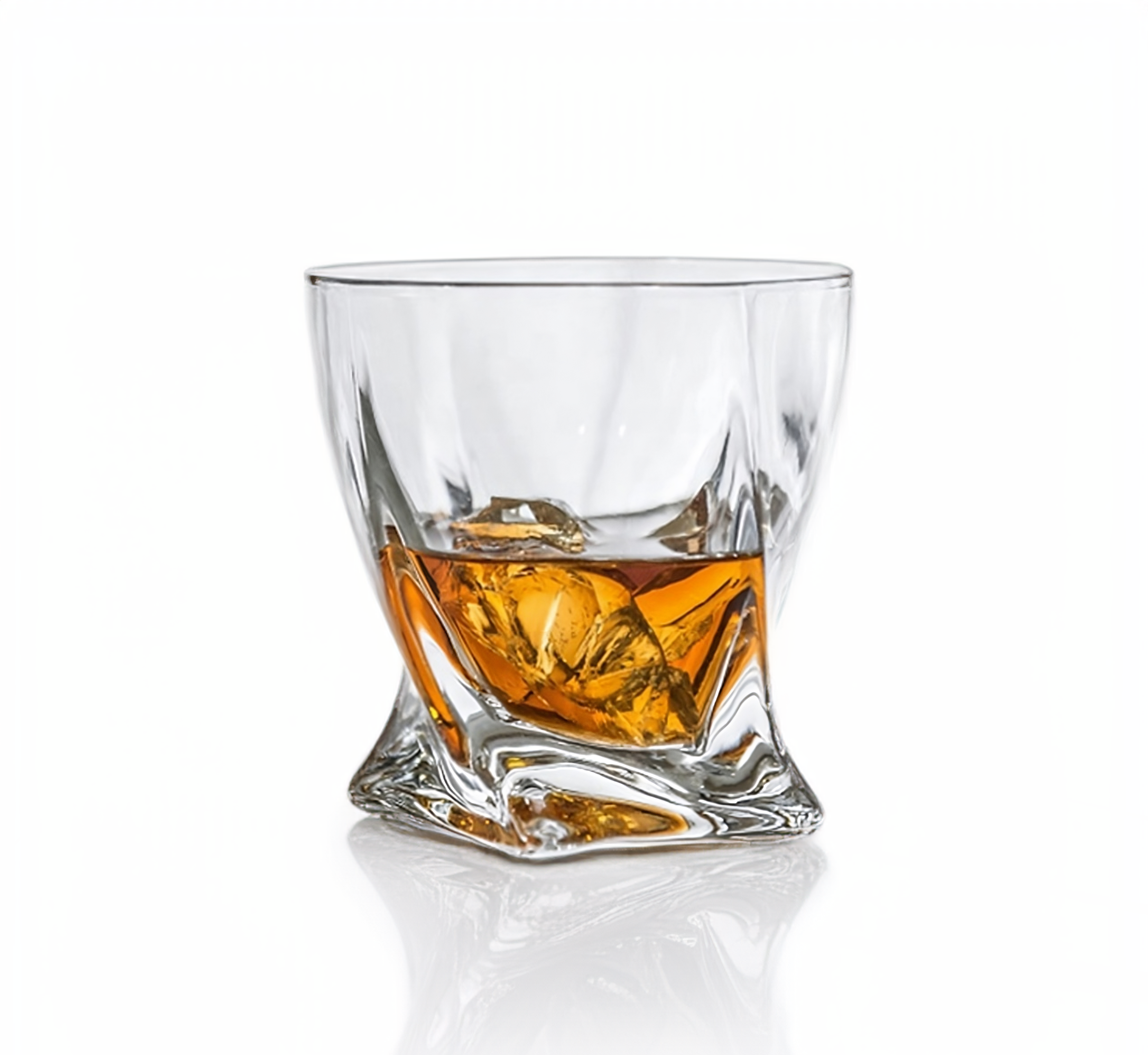 Premium Twisted Whiskey Glasses (10oz)