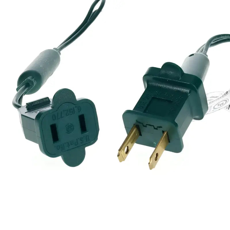 100 5mm Green LED Christmas Lights, 4" Spacing