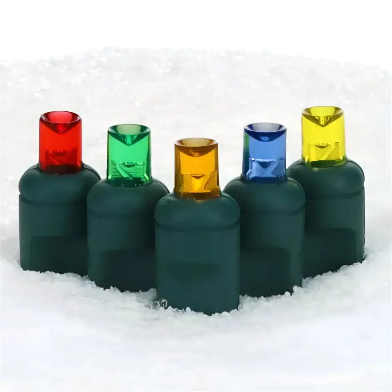 100 5mm Multicolor LED Christmas Lights, 4" Spacing