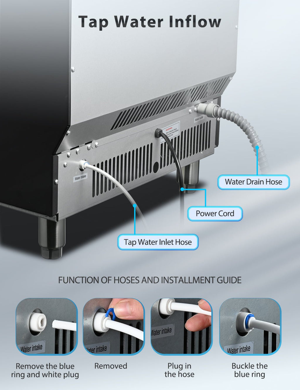 100LBS/200LBS/265LBS  Freestanding Commercial Ice Maker Z5845A