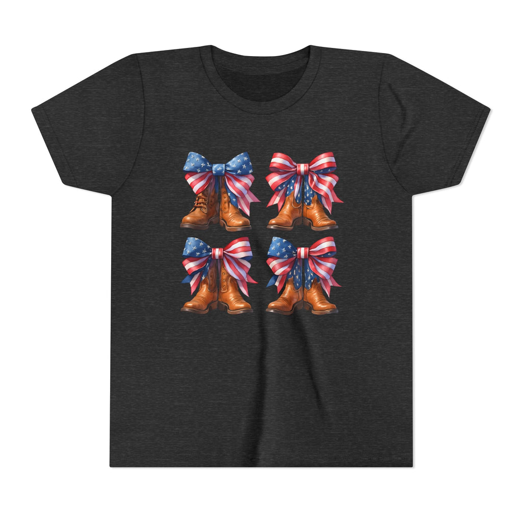 Patriotic Youth Tee, Youth Short Sleeve Shirt, 4th of July Shirt, Americana T-Shirt, Cute Kids Top for Independence Day