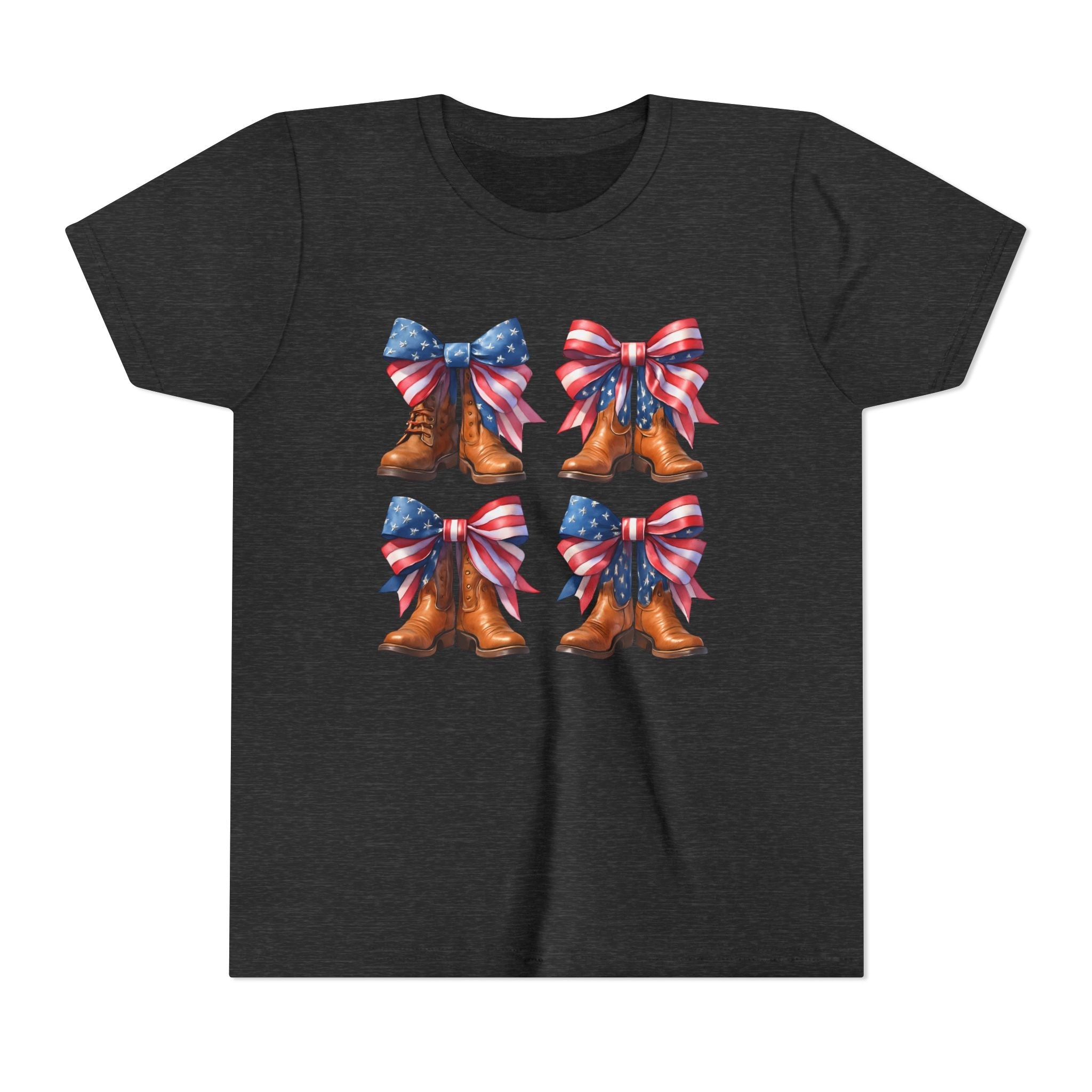 Patriotic Youth Tee, Youth Short Sleeve Shirt, 4th of July Shirt, Americana T-Shirt, Cute Kids Top for Independence Day