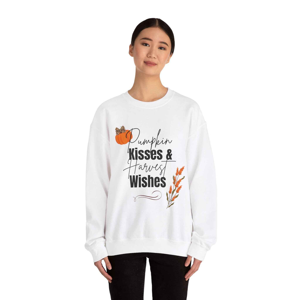 Pumpkin Kisses: Crewneck Adult Sweatshirt Women's Top