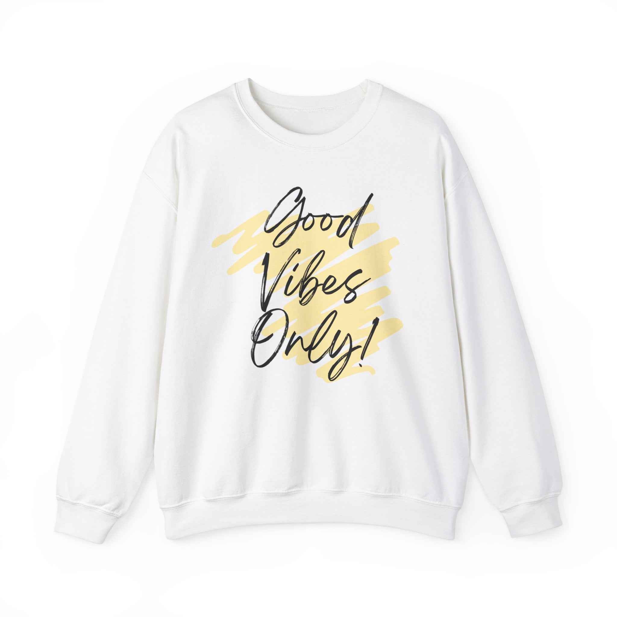 Vibes Phrase Good Vibes Crewneck Women's Top