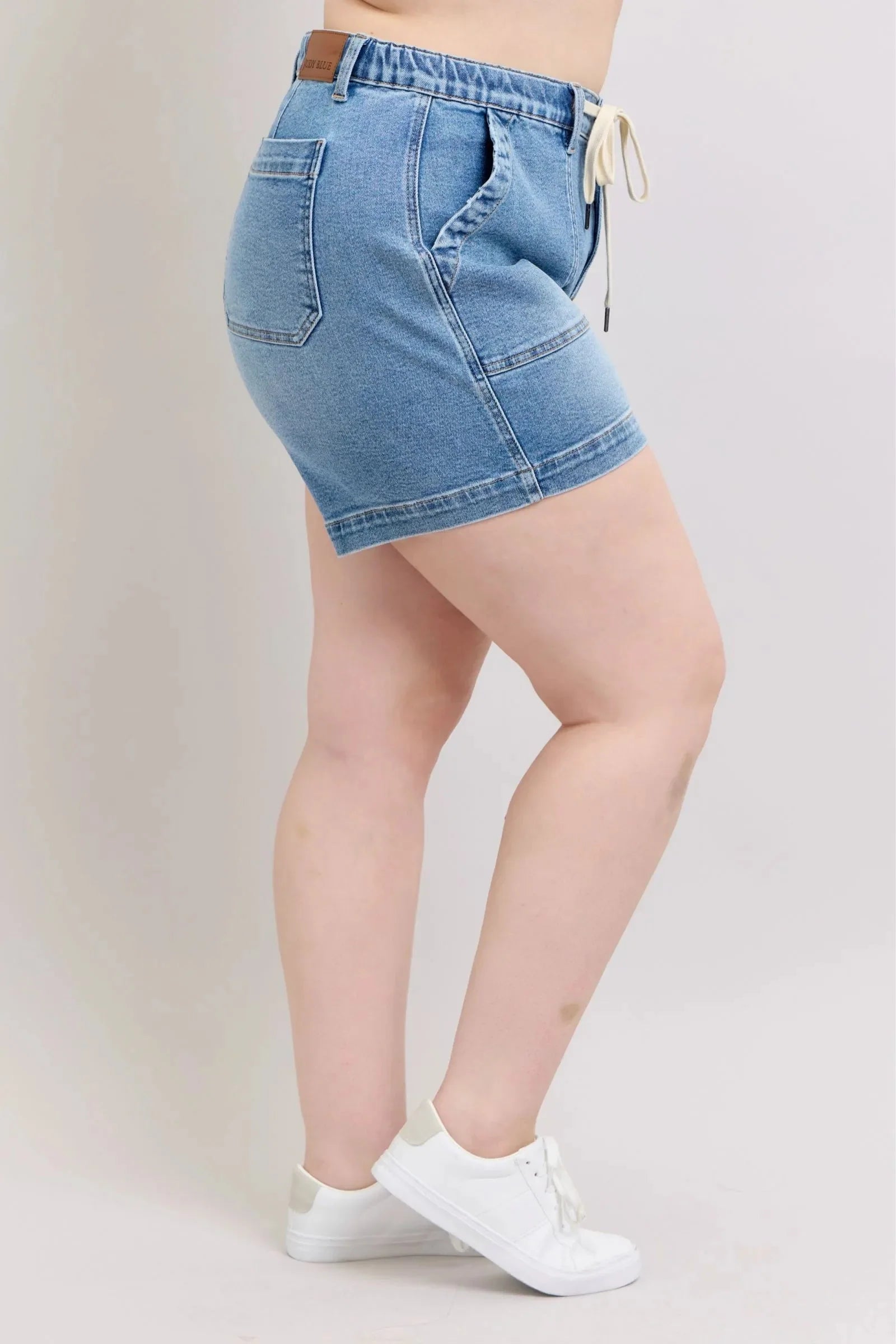 Judy Blue Jeans - Plus Size High Waist Vintage Wash Denim Shorts