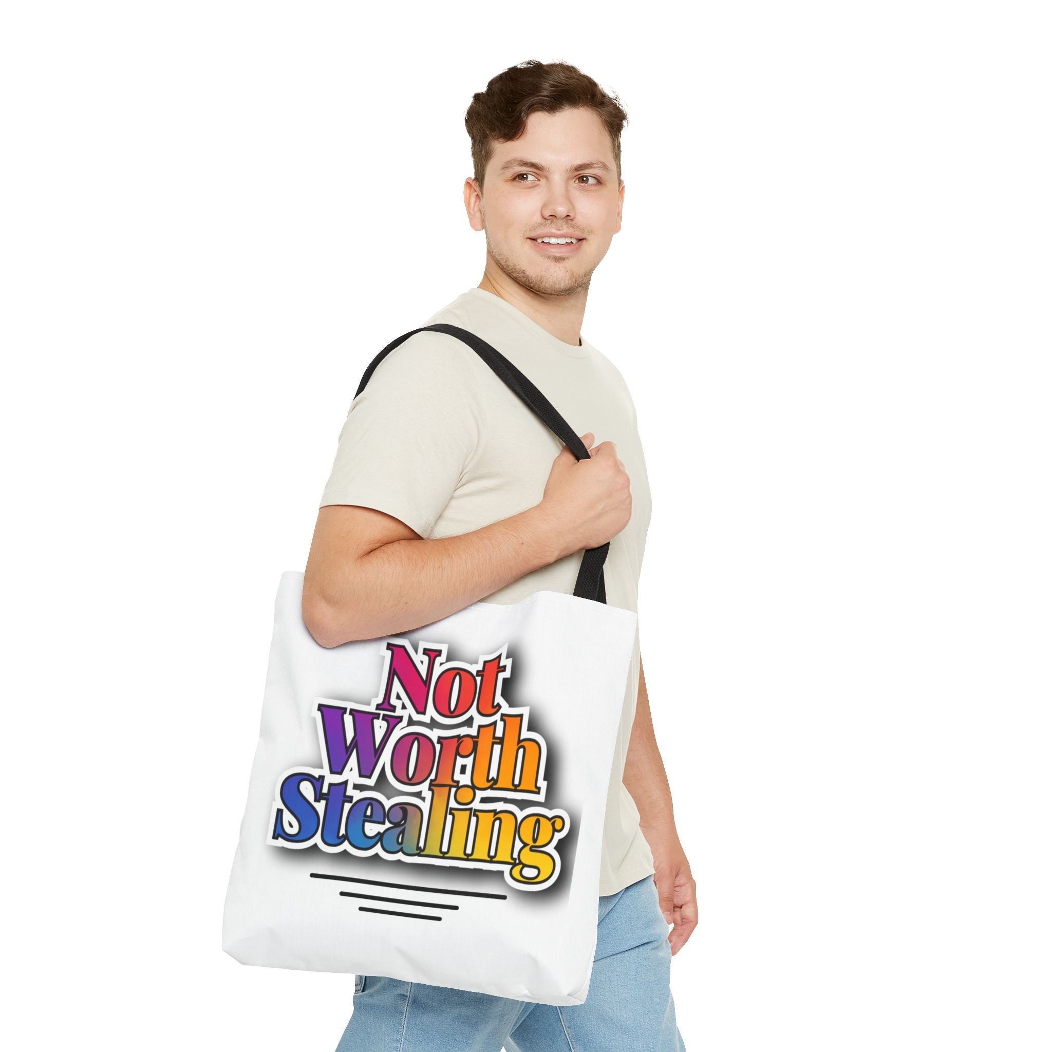 Not Worth Stealing Tote Bag - Unique and Fun Design