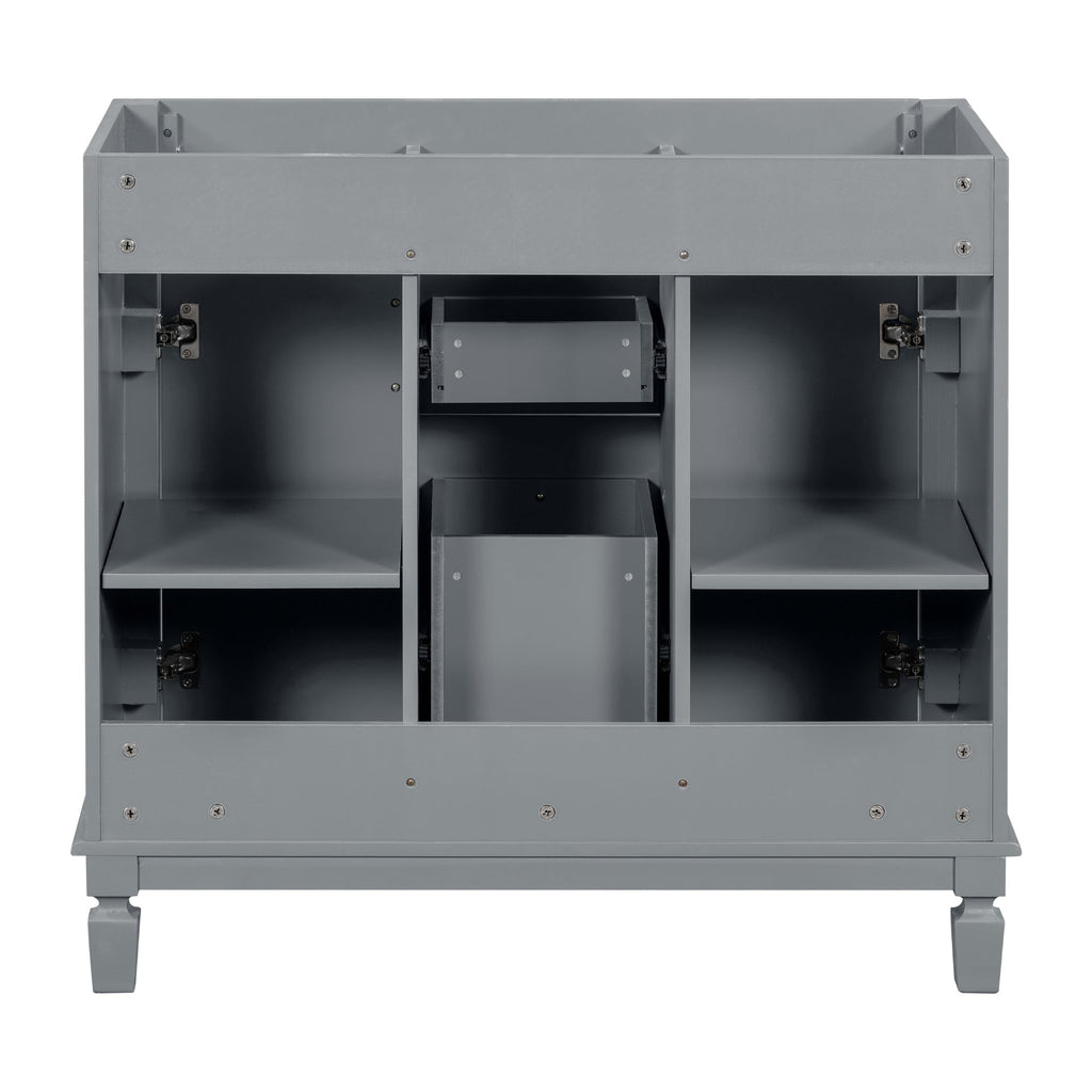 36'' Bathroom Vanity without Top Sink Cabinet only Modern Bathroom Storage Cabinet with 2 Soft Closing Doors and 2 Drawers
