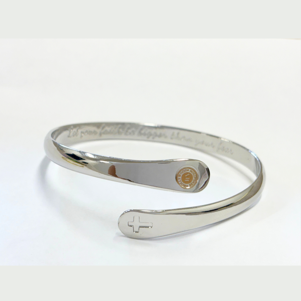 Cross Bracelets, Faith Bracelets, Engraved Bracelets Let your faith be bigger than your fear