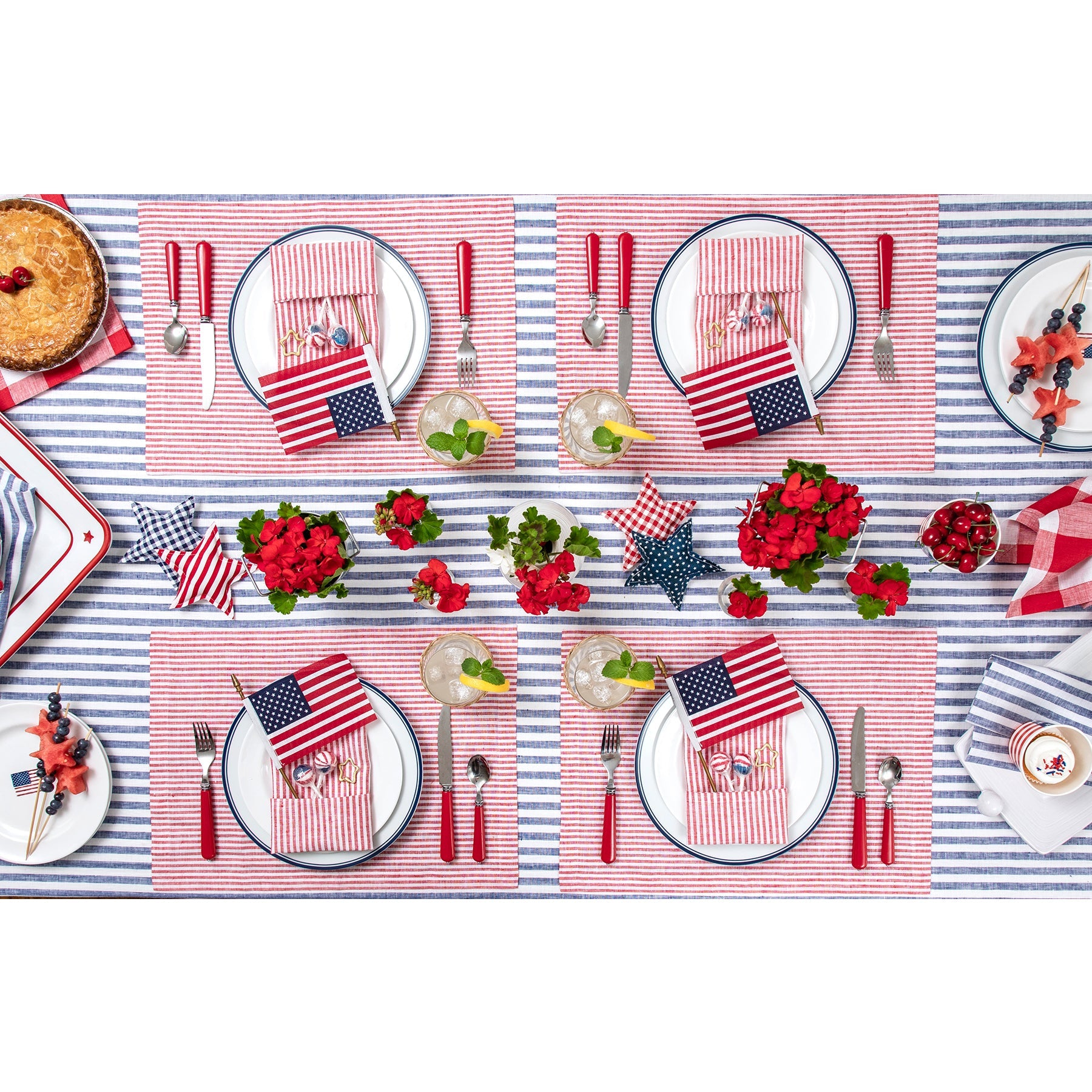 Narrow Stripe Napkins, Set of 4