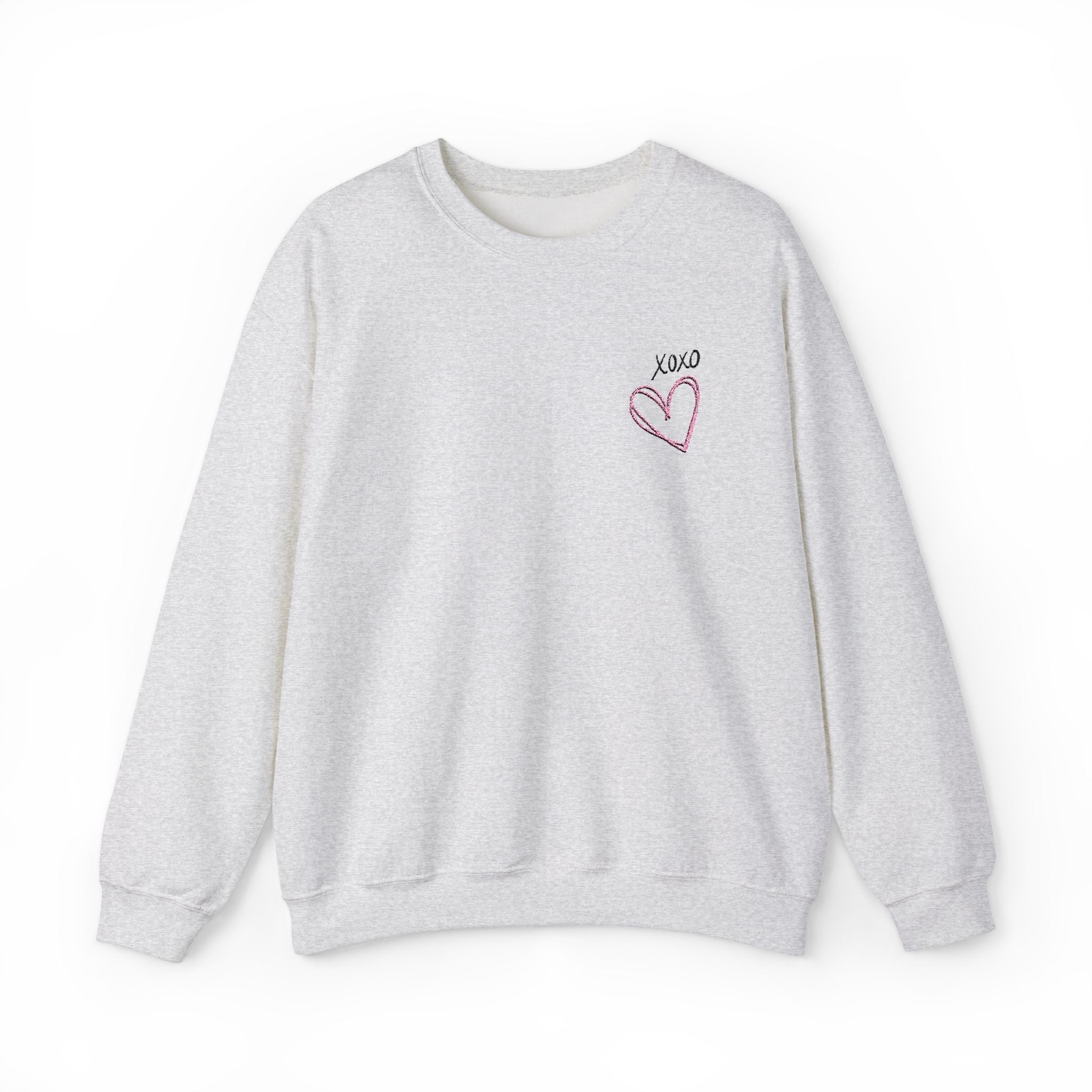 Heart Adult Sweatshirt Women's Top - Cozy and Stylish Embroidered Sweatshirt for Every Adult
