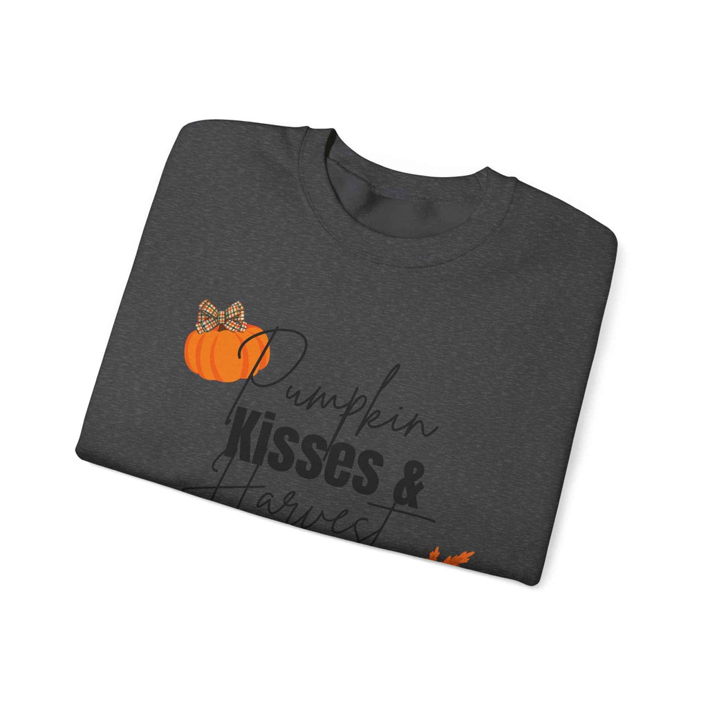 Pumpkin Kisses: Crewneck Adult Sweatshirt Women's Top