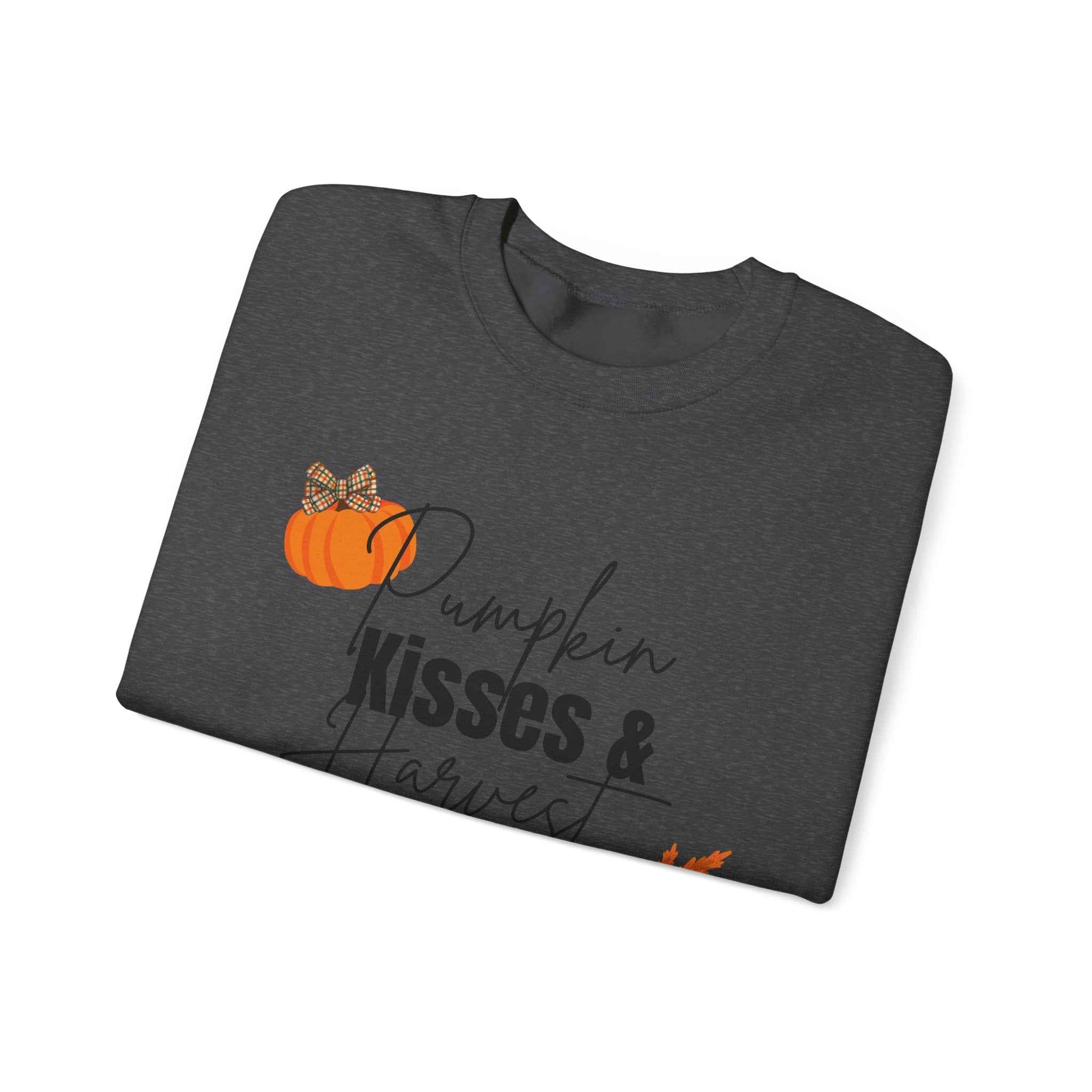 Pumpkin Kisses: Crewneck Adult Sweatshirt Women's Top