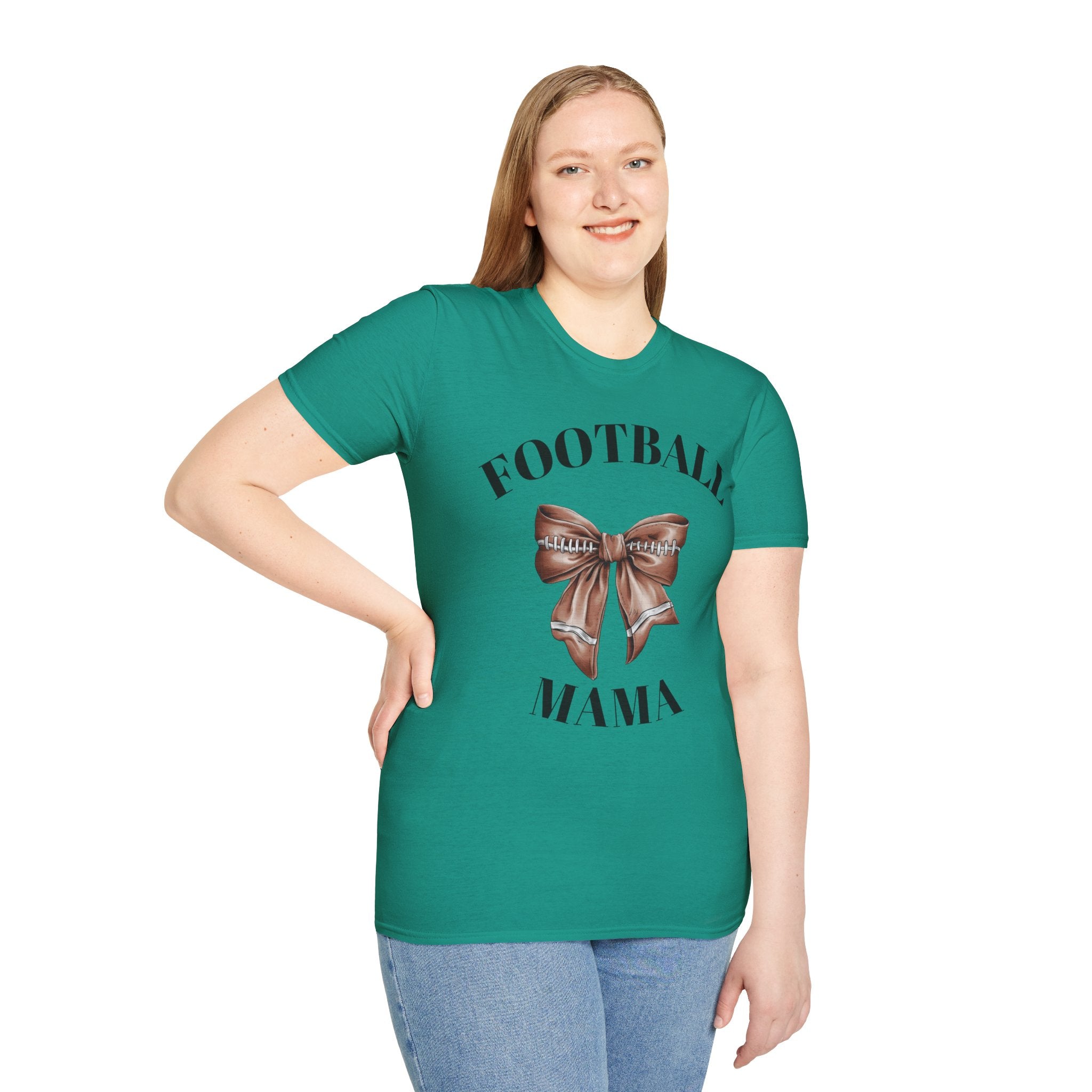 Football Mom Unisex T-Shirt - Supportive Mom of Kids Design