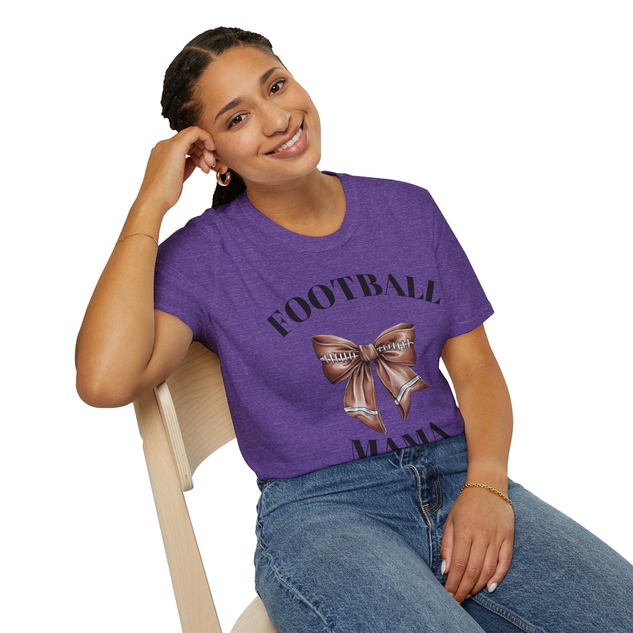 Football Mom Unisex T-Shirt - Supportive Mom of Kids Design