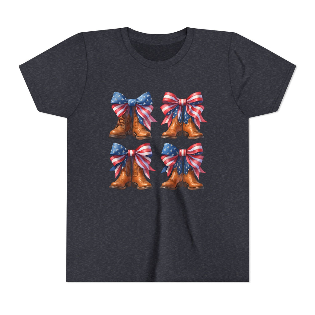 Patriotic Youth Tee, Youth Short Sleeve Shirt, 4th of July Shirt, Americana T-Shirt, Cute Kids Top for Independence Day