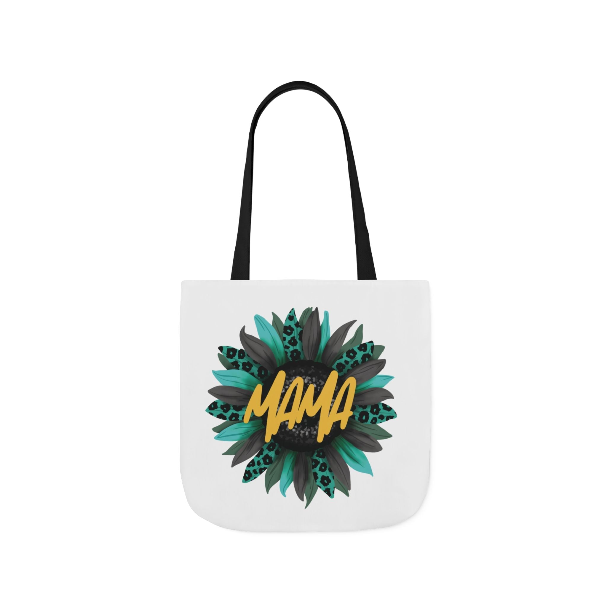 Floral Mama Canvas Tote Bag with 5-Color Straps, Eco-Friendly Shopping Bag, Gift for Mom, Mother's Day Accessory, Reusable Grocery Bag
