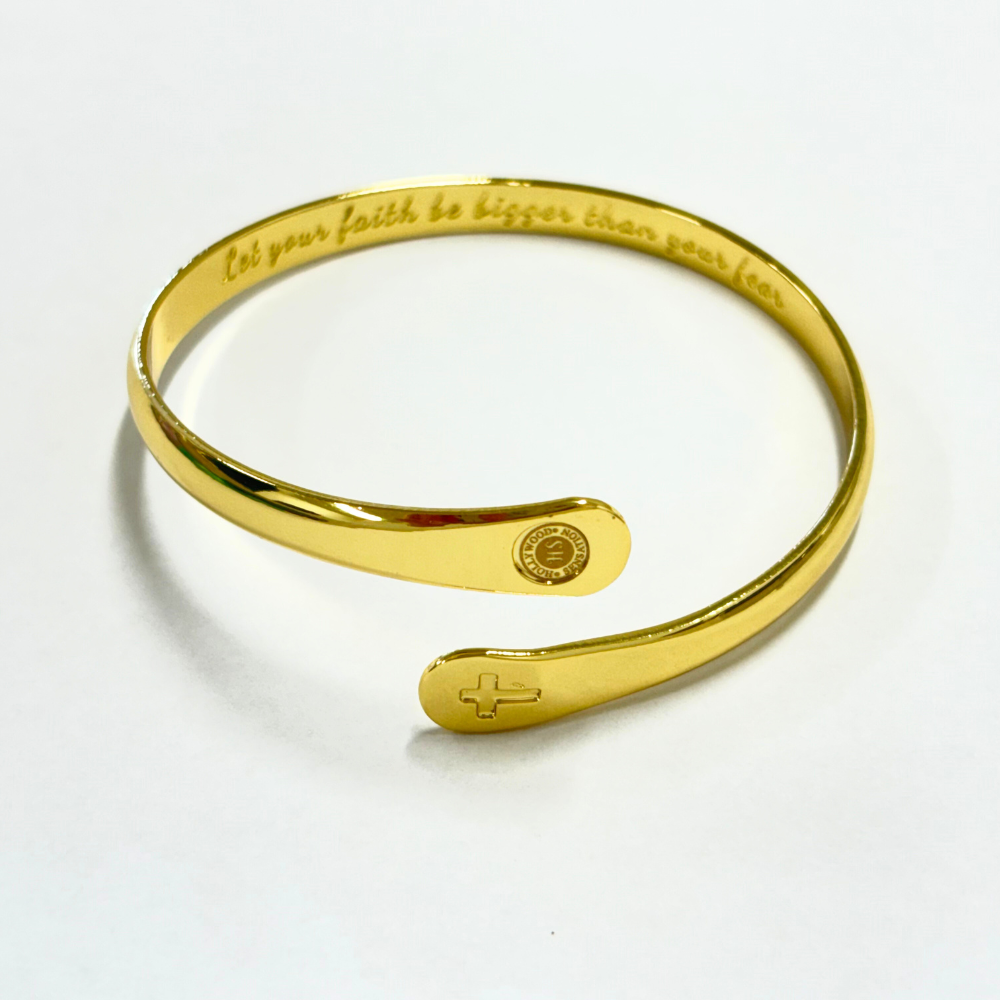 Cross Bracelets, Faith Bracelets, Engraved Bracelets Let your faith be bigger than your fear