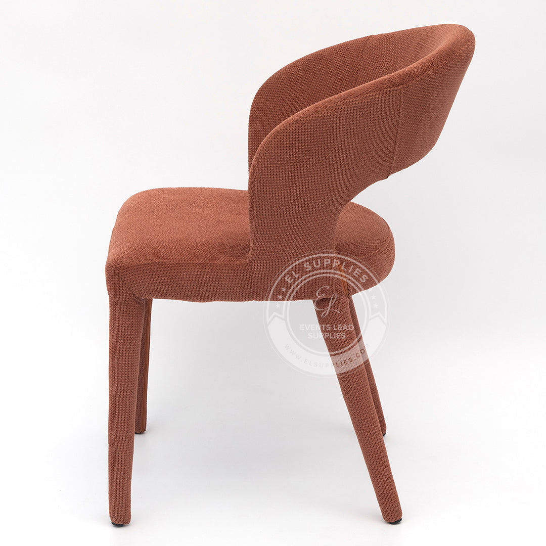 HADEEL Bright Mahogany Accent Chair