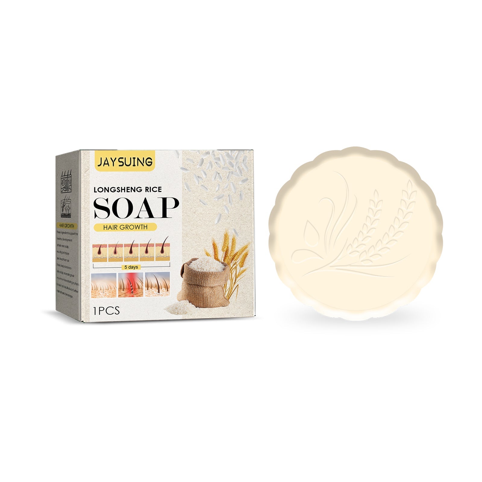 Rice Shampoo Soap, Rice Essence Promotes Dense Hair Nourishing And Repairing Shampoo Soap