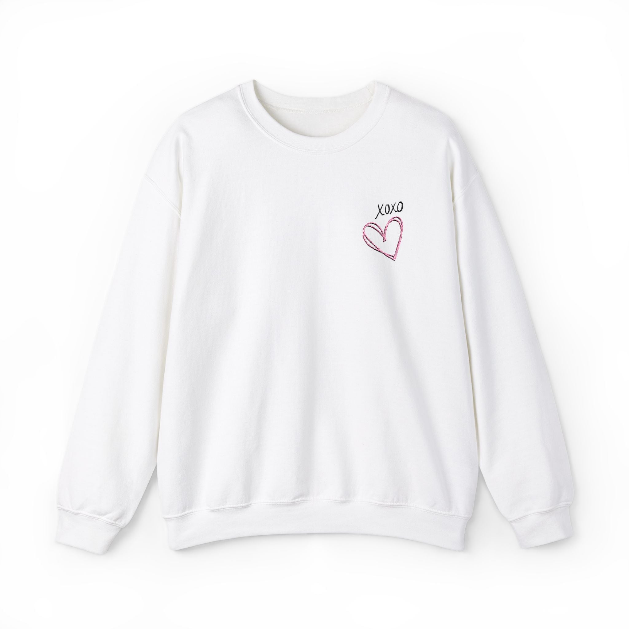Heart Adult Sweatshirt Women's Top - Cozy and Stylish Embroidered Sweatshirt for Every Adult