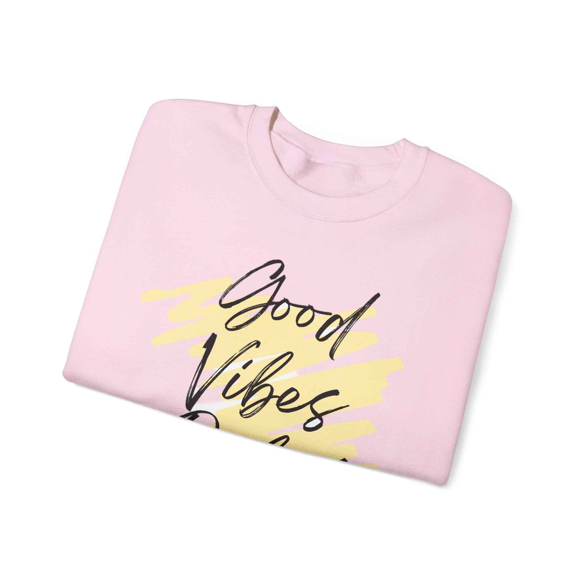Vibes Phrase Good Vibes Crewneck Women's Top