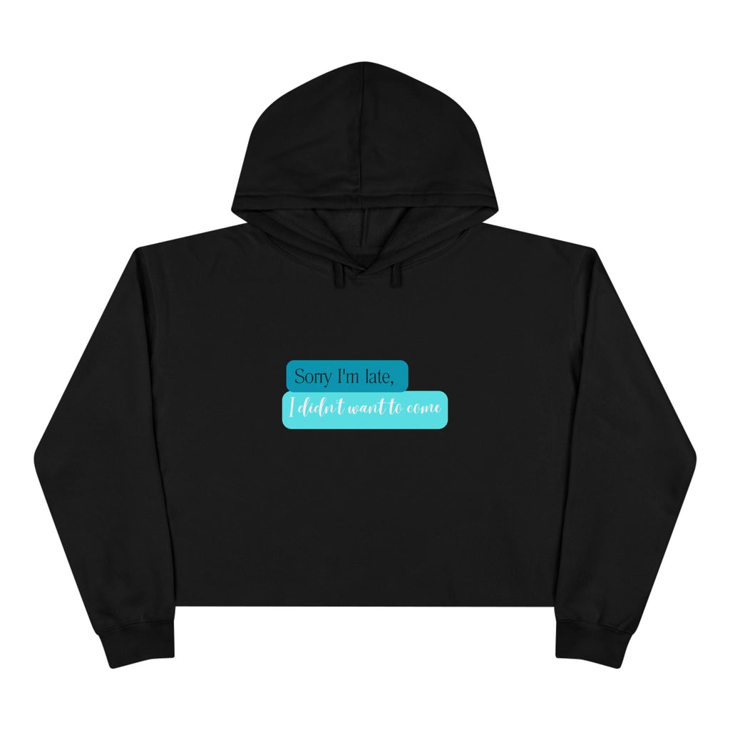 Sorry Crop Hoodie: Stylish Adult Sweatshirt for Comfort and Style Women's Top