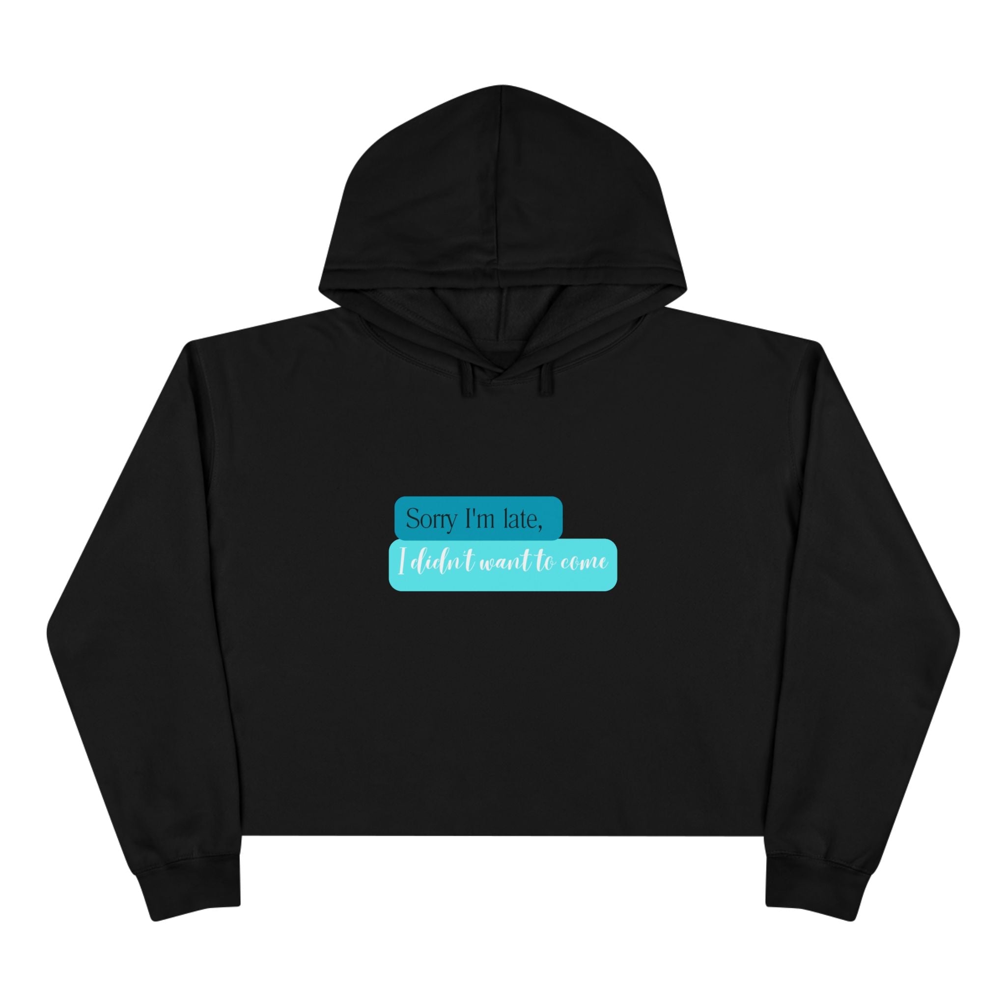Sorry Crop Hoodie: Stylish Adult Sweatshirt for Comfort and Style Women's Top