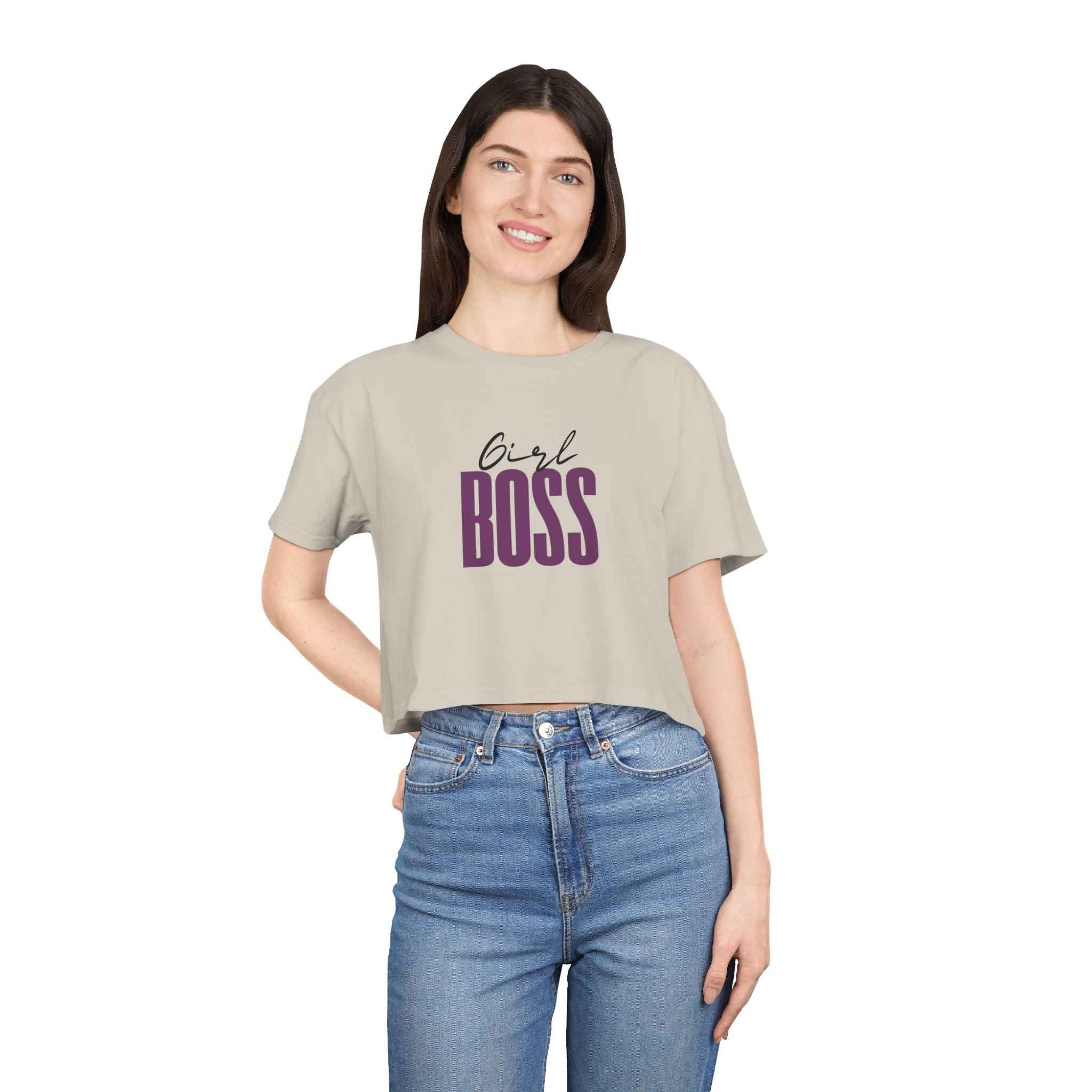 Girl Boss Crop Women's T-shirt for Women