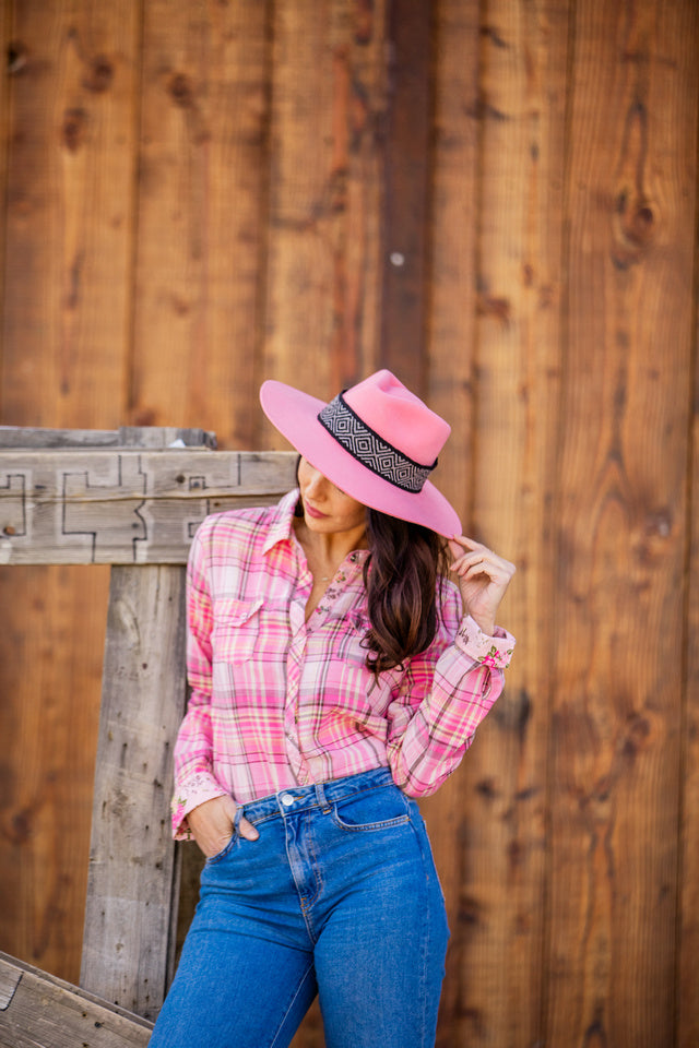 Bubble Gum Pink Western Hat