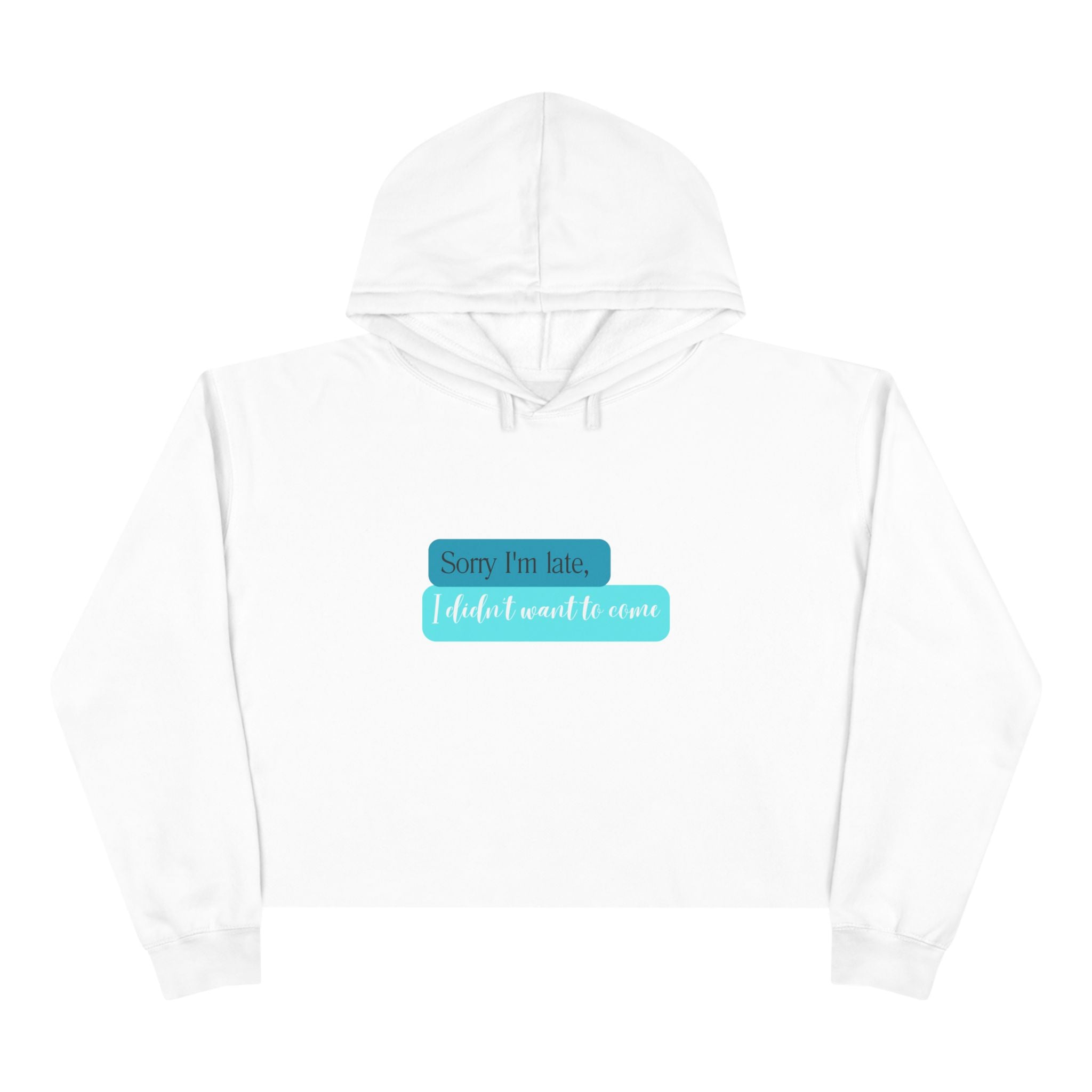 Sorry Crop Hoodie: Stylish Adult Sweatshirt for Comfort and Style Women's Top