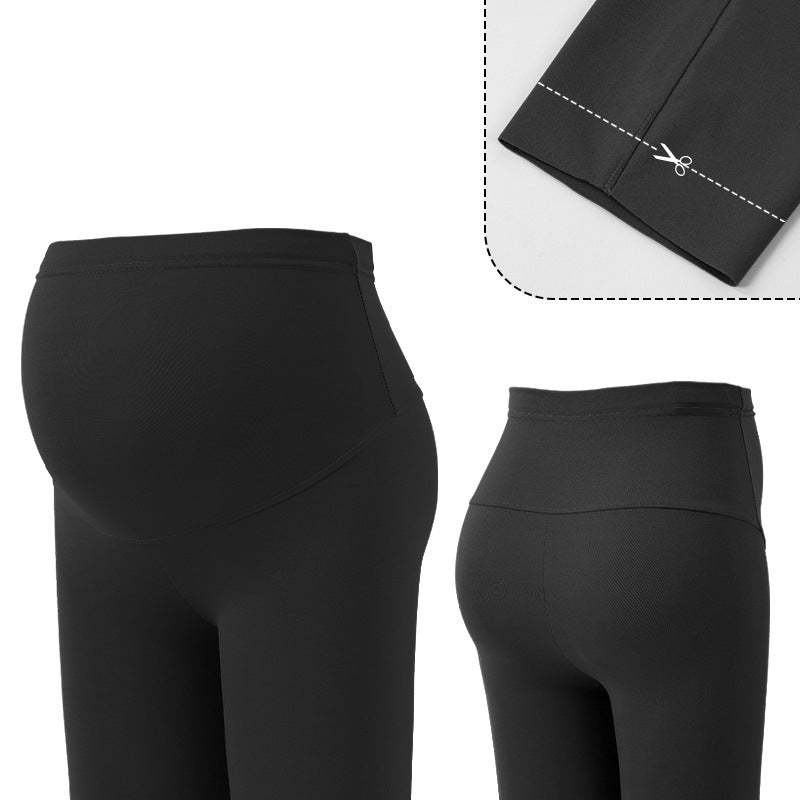Pregnant Women's Pants Leggings Large Adjustable Barbie Pants High Elastic High Waist Outer Wear