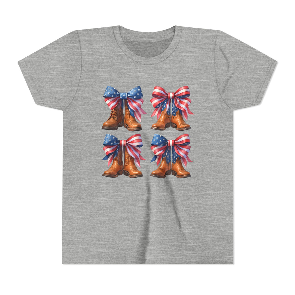 Patriotic Youth Tee, Youth Short Sleeve Shirt, 4th of July Shirt, Americana T-Shirt, Cute Kids Top for Independence Day
