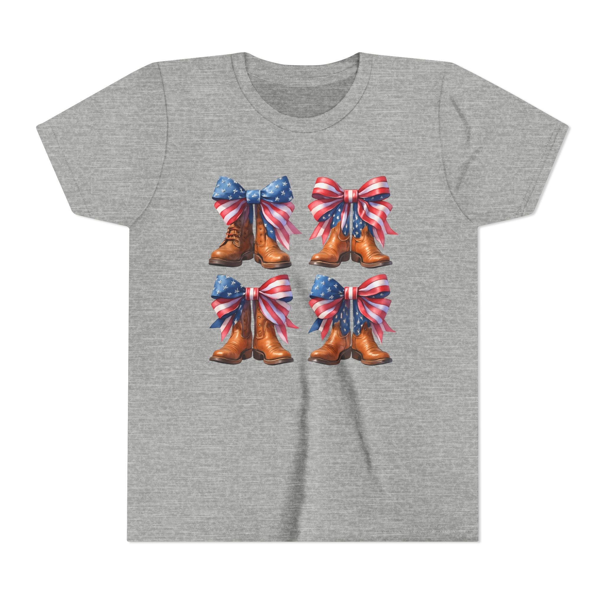 Patriotic Youth Tee, Youth Short Sleeve Shirt, 4th of July Shirt, Americana T-Shirt, Cute Kids Top for Independence Day