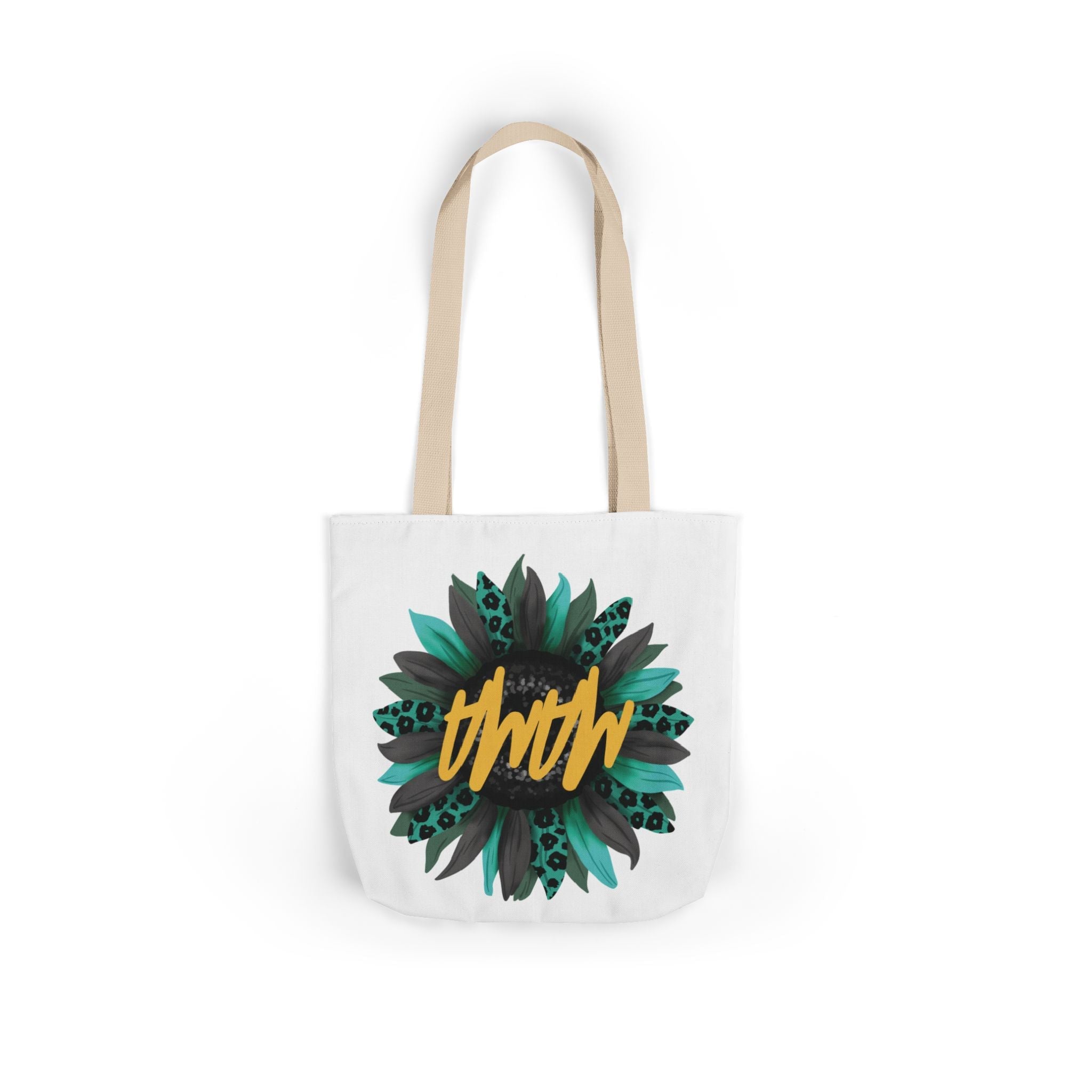 Floral Mama Canvas Tote Bag with 5-Color Straps, Eco-Friendly Shopping Bag, Gift for Mom, Mother's Day Accessory, Reusable Grocery Bag