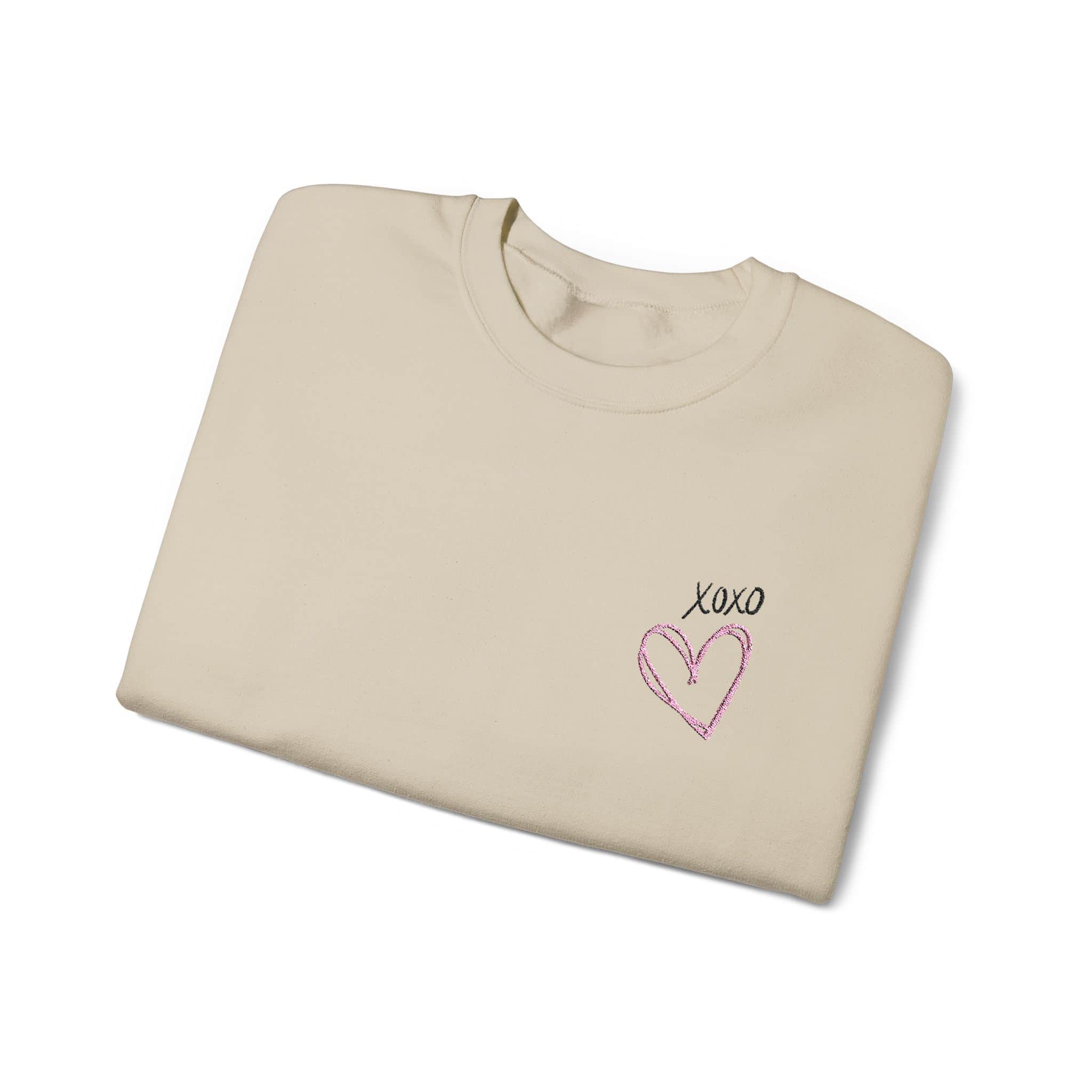 Heart Adult Sweatshirt Women's Top - Cozy and Stylish Embroidered Sweatshirt for Every Adult