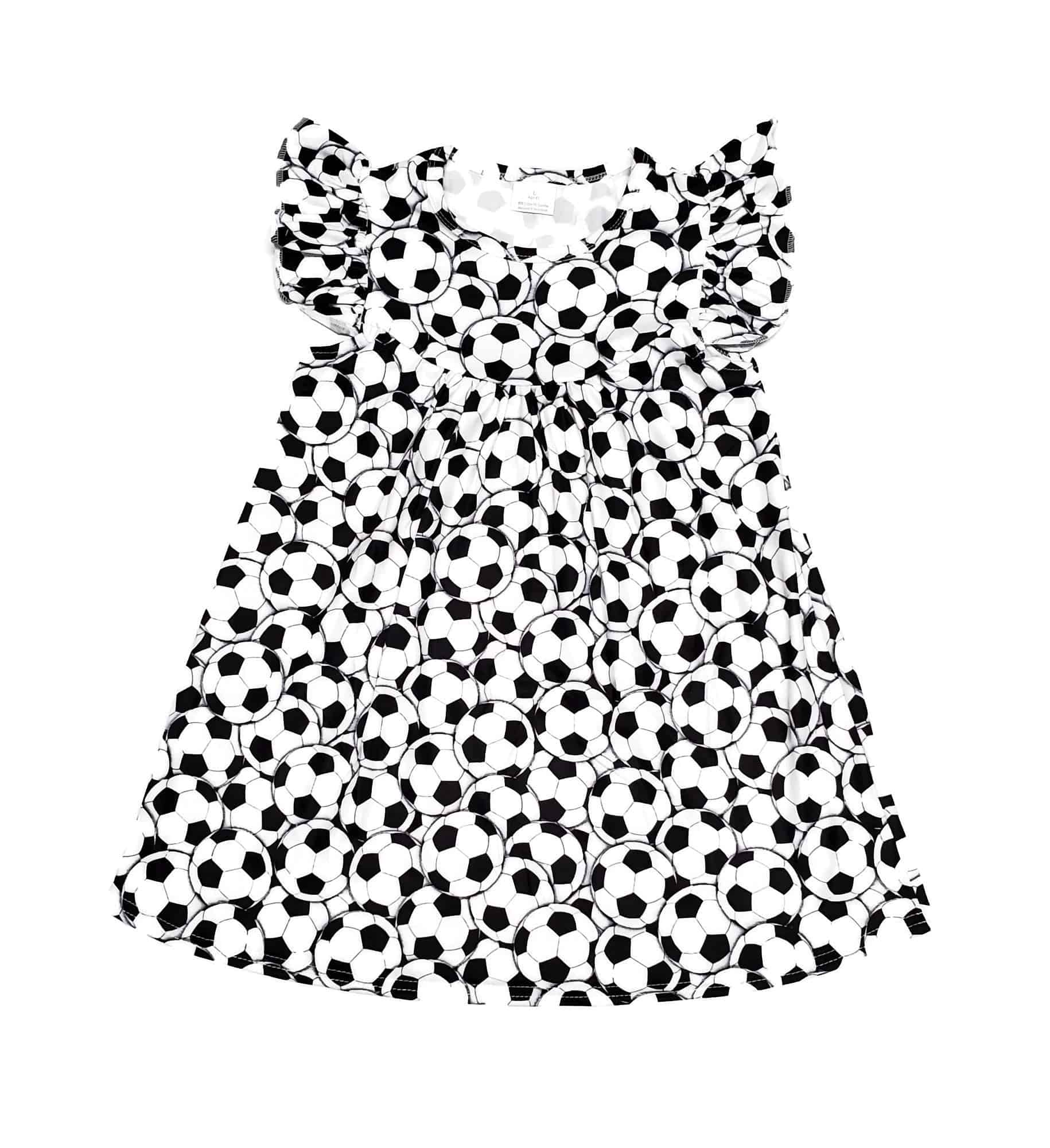 Soccer Milk Silk Flutter Dress